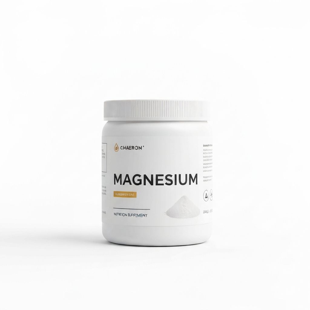 Magnesium supplement powder container